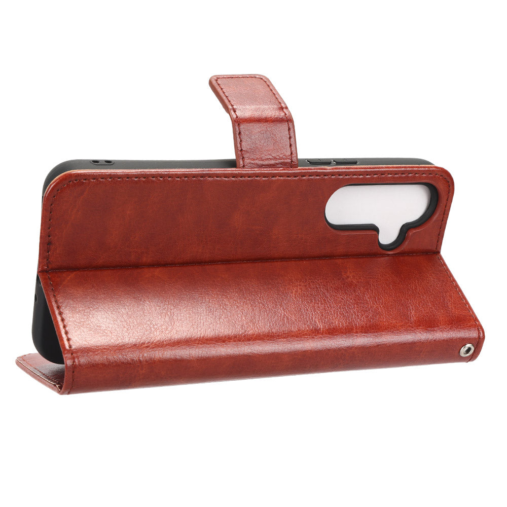 Til Samsung Galaxy A54 5G Crazy Horse Tekstur Magnetisk Fuld beskyttelse Mobiltelefon Case Flip Wallet Stand Anti-slid PU læder telefoncover med rem  Til Samsung Galaxy A54 5G Crazy Horse Tekstur Magnetisk Fuld beskyttelse Mobiltelefon Case Flip Wallet Stand Anti-slid PU læder telefoncover med rem
